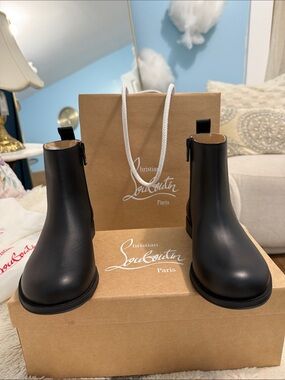 Christian Louboutin Kids Shoe Dust Bag Set with Red Logo